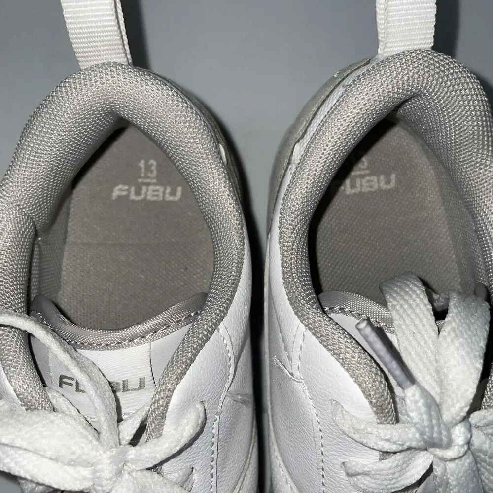 Boys Kids Fubu Half Court White Sneakers Size 13 Summer School Outdoors - Picture 8 of 13